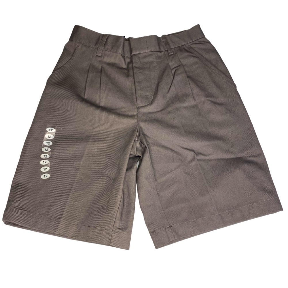NWT UNIVERSAL SCHOOL UNIFORM GREY BOYS PLEATED FRONT SHORTS SIZE 12